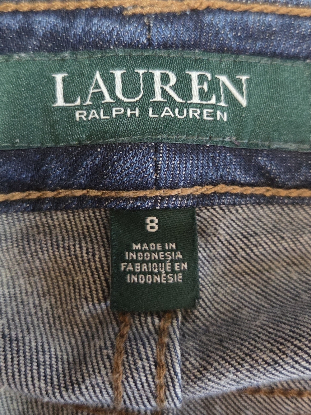 Ralph Lauren Premier Straight-Leg Mid/Dark Blue Jeans Size 8 - Picture 5 of 8